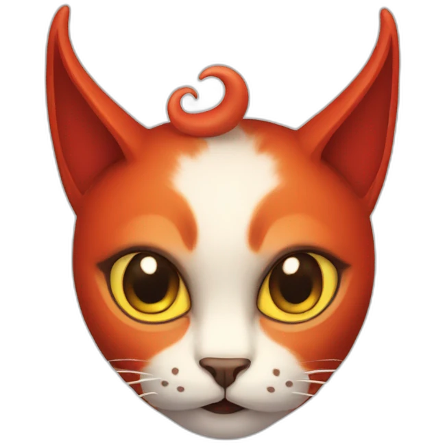A cat with devil horns emoji