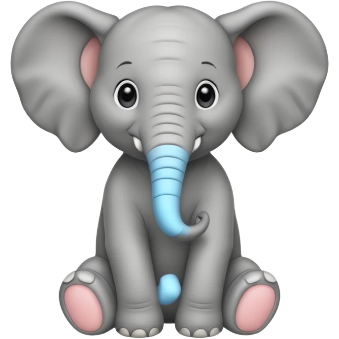 Baby elephant sitting emoji
