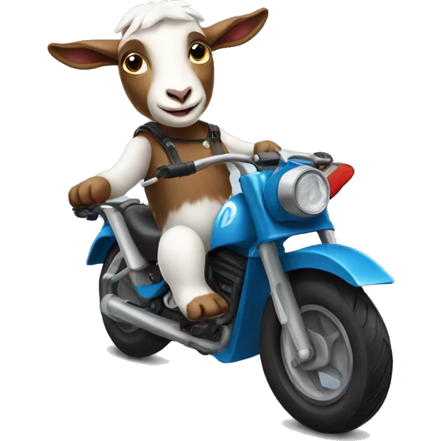 Goat On a motorbike emoji