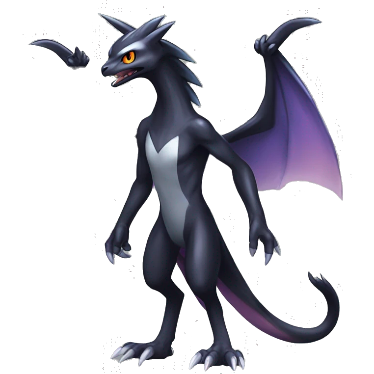 Edgy Cool Nargacuga-Noivern-Pokémon-fusion-cat Full Body emoji