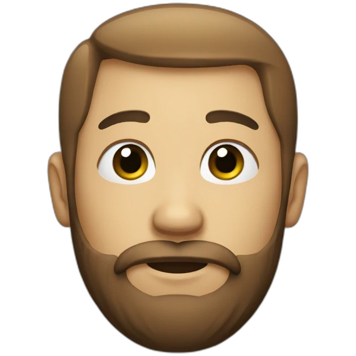 Big head little body with beard emoji