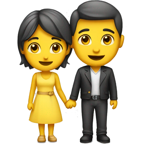 dating couple emoji yellow emoji