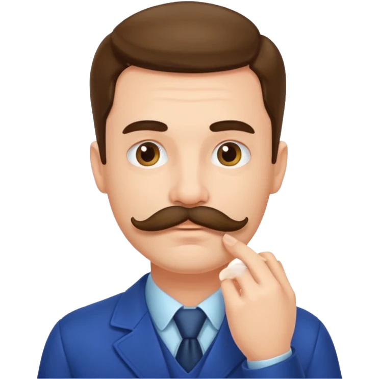 Homme qui caresse moustache emoji