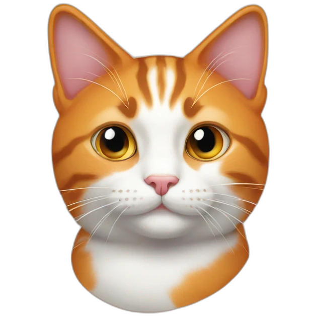 cat orange and withe emoji