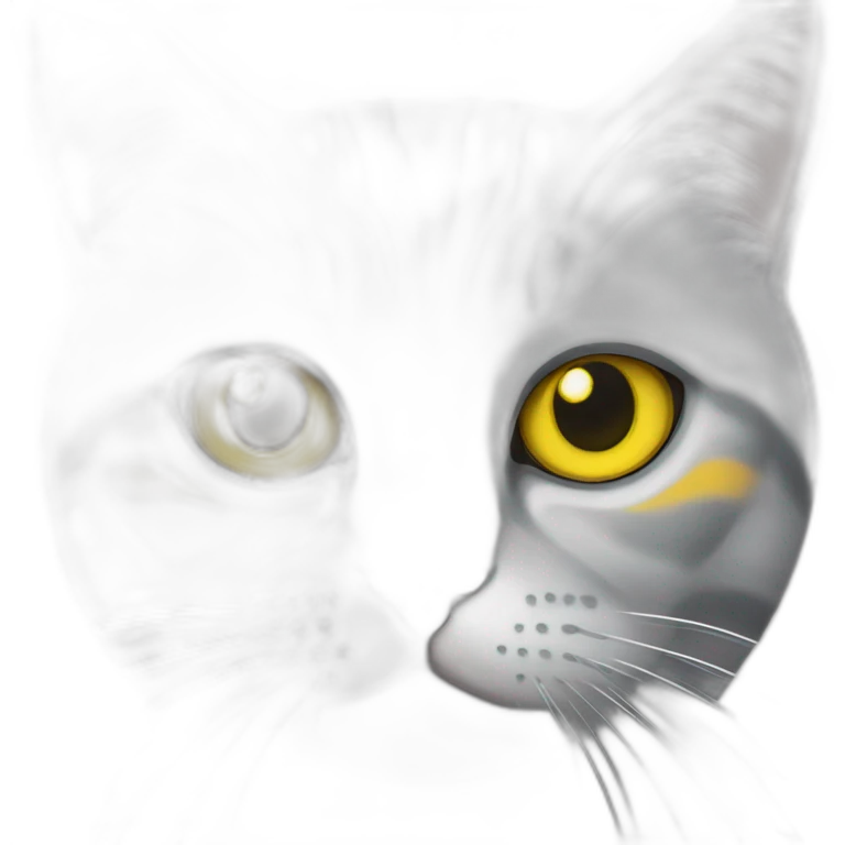 Silver marble Scottish straight cat with yellow eyes emoji