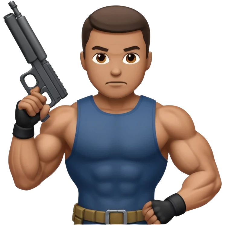fully armed man emoji
