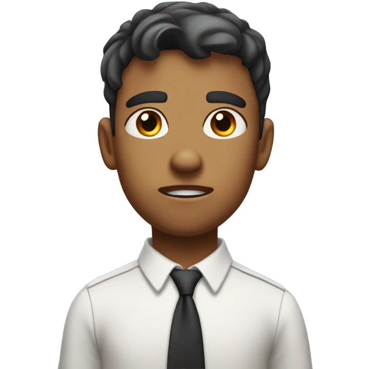 confused male student uniform emoji