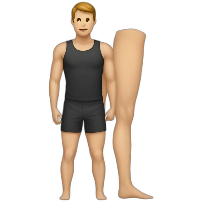 Front of center of man leg emoji