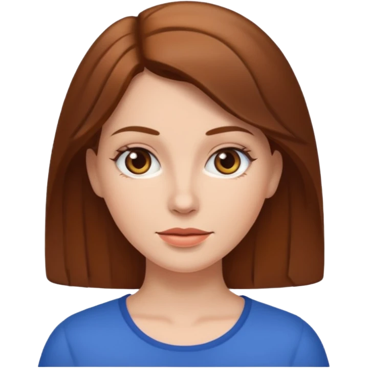 WHITE WOMAN BROWN HAIR emoji