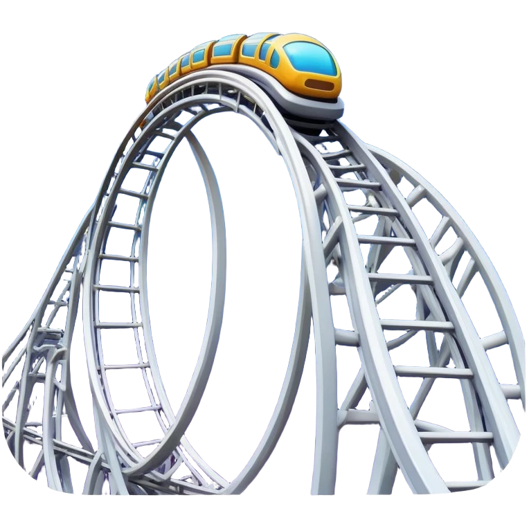 Roller coaster through the Milky Way galaxy and Outer space emoji