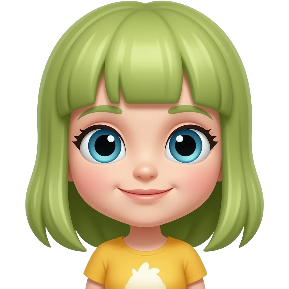 alien with chick girl style emoji