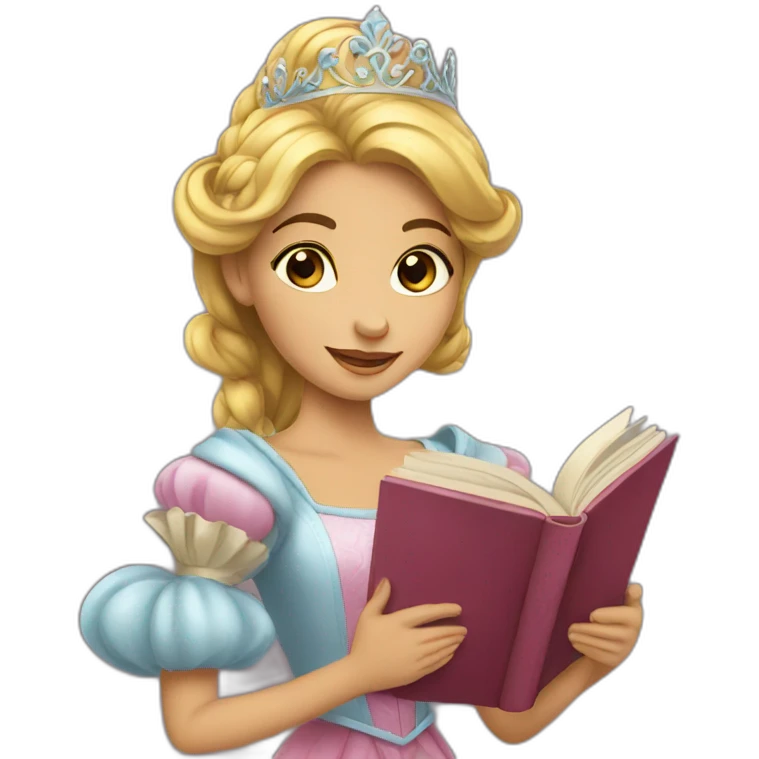 Princess with book emoji