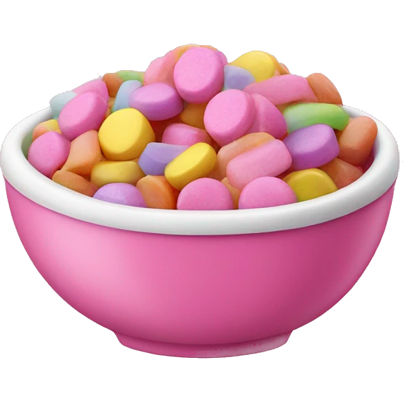 Pink bowl of candy emoji