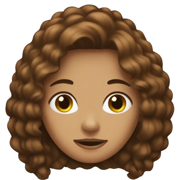 Brown hair emoji