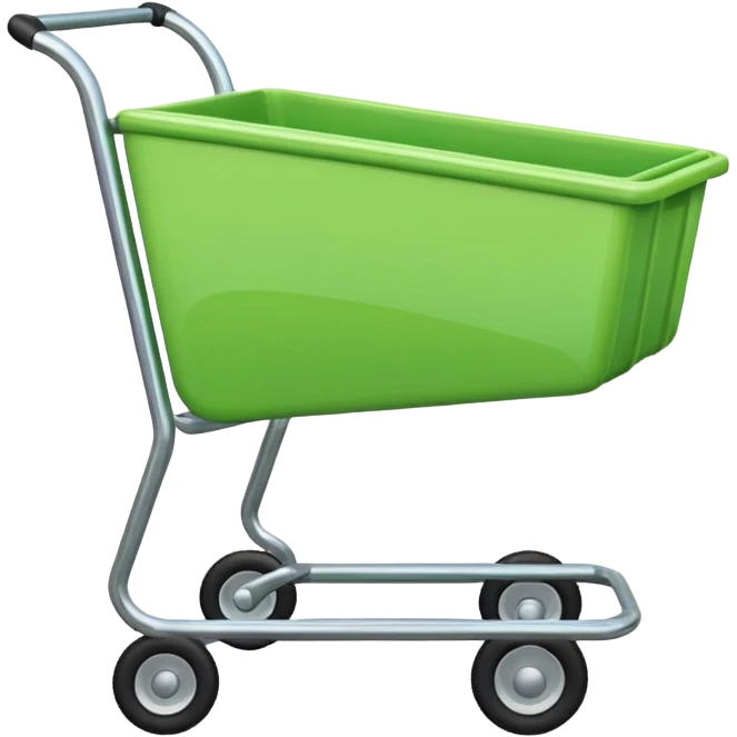 green cart, discord emoji style, simple, clear emoji