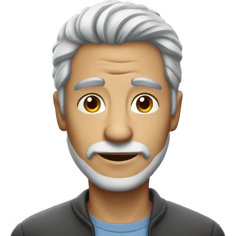 Man with grey hair emoji