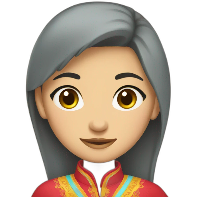 kazakh girl with national clothes emoji