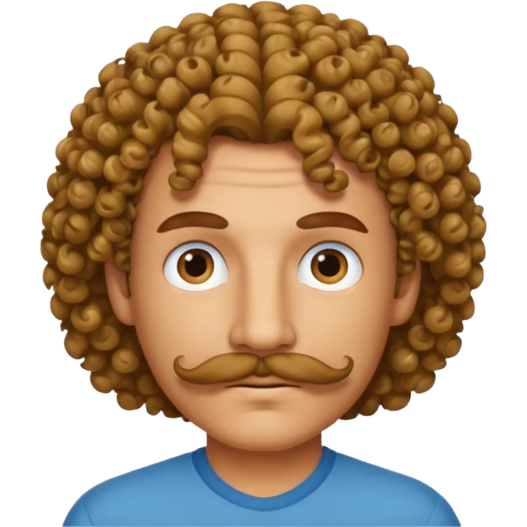 Robin with curly hair and a mustache  emoji