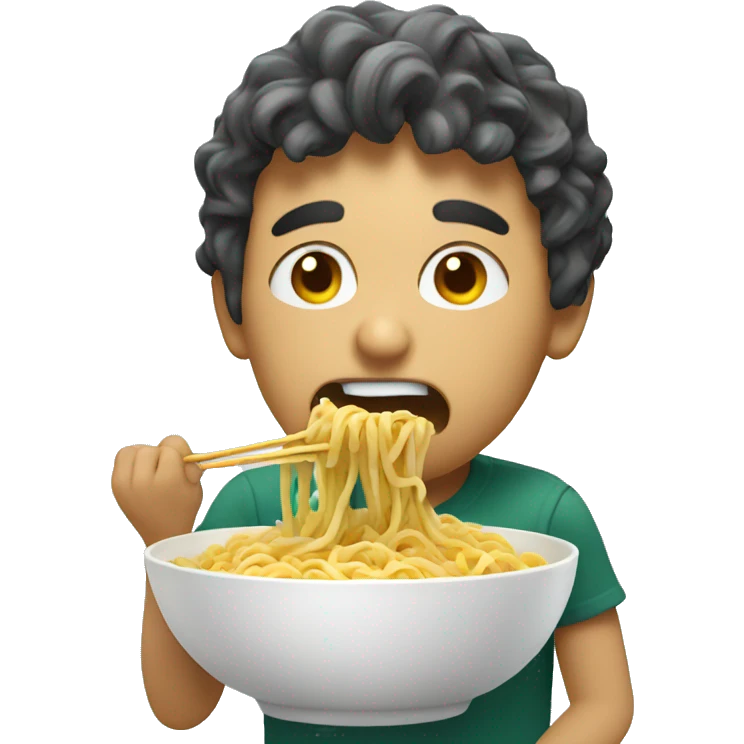 eating noodles emoji