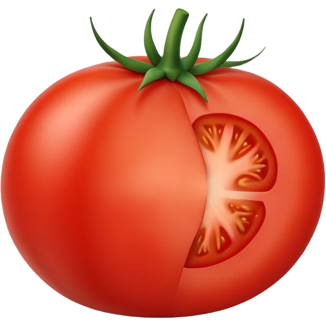 half tomato emoji