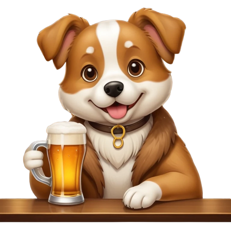 dog drinking beer  emoji