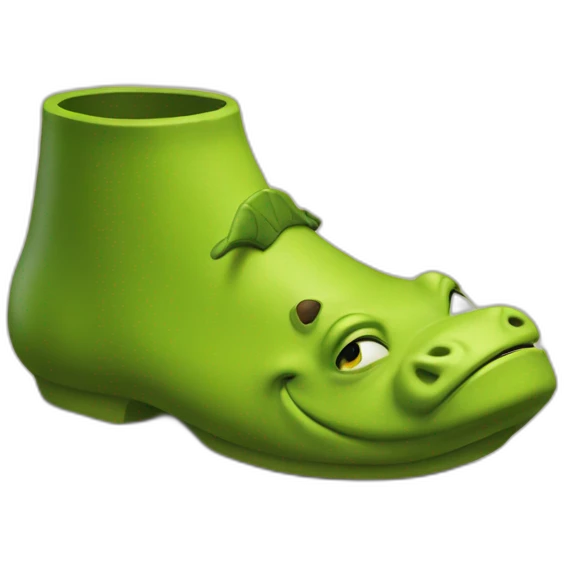 crocks with shrek emoji