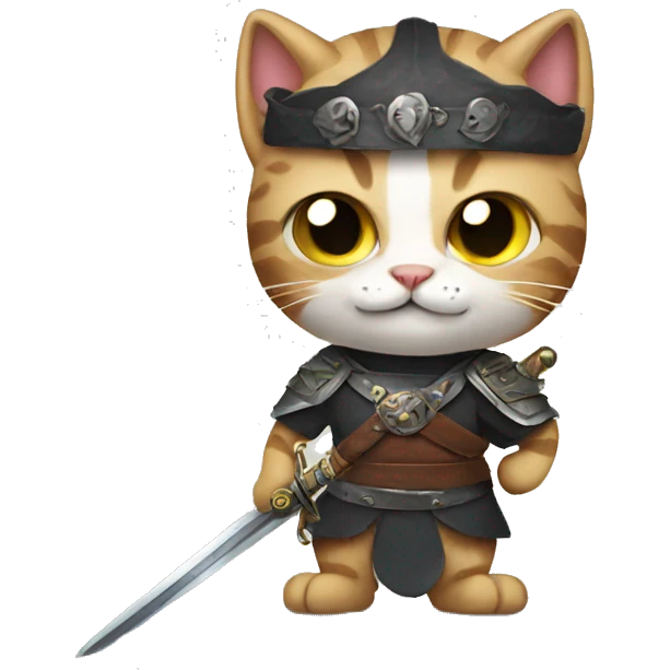 cat with sword emoji