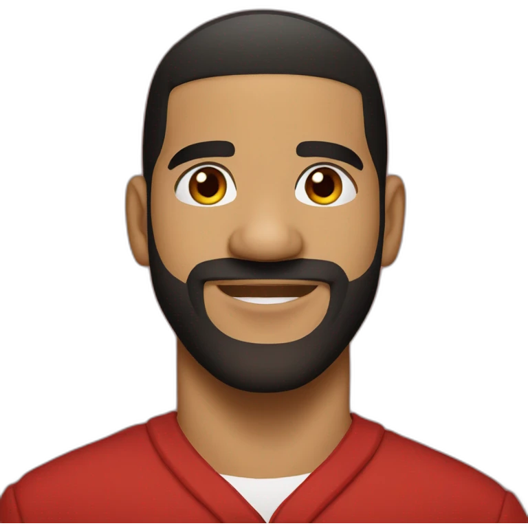 Drake wearing a red dress emoji