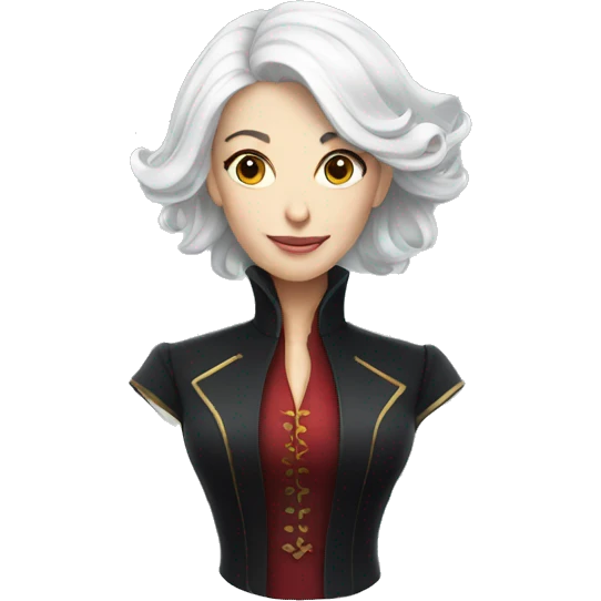 white hair woman magician emoji
