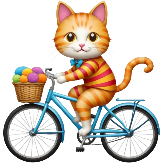 Кот на велосипеде  emoji