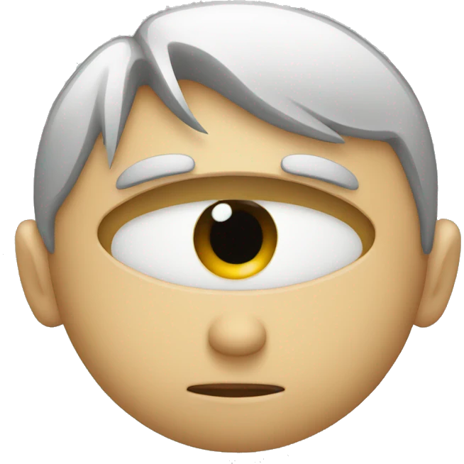 Small eye man emoji