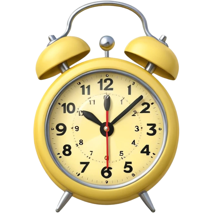 pale yellow alarm clock emoji