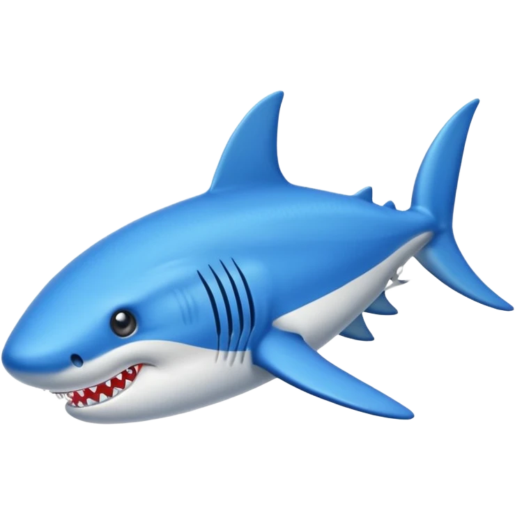 Tiburón con tenis Azules   emoji