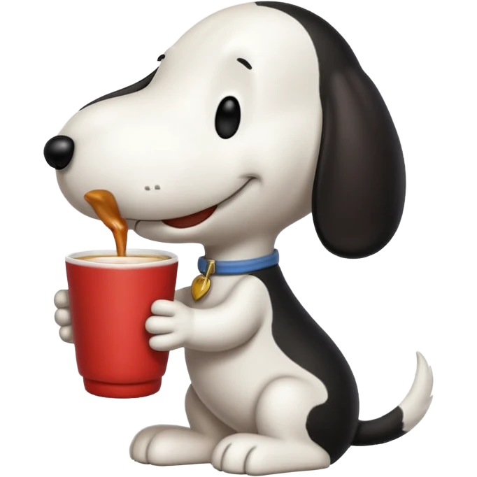 Snoopy drinking chai emoji