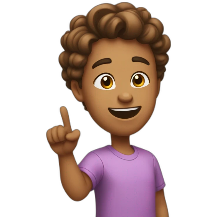 Addison shouts and raises his hand emoji