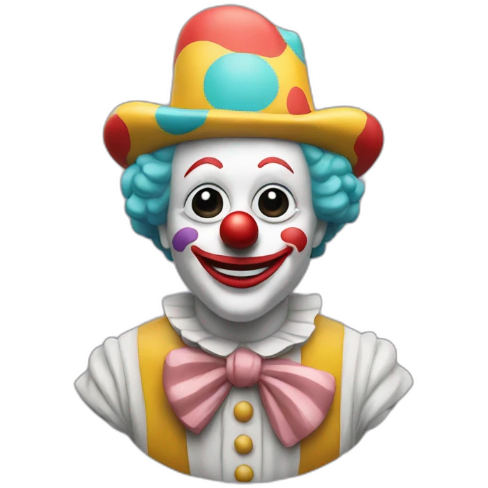 Statue of a clown emoji