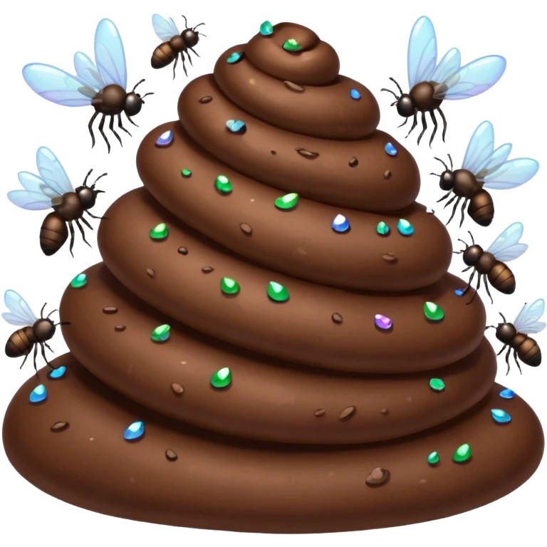 Poop with flies around it  emoji