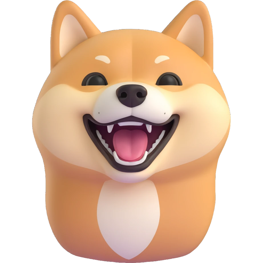 shiba inu laughing emoji