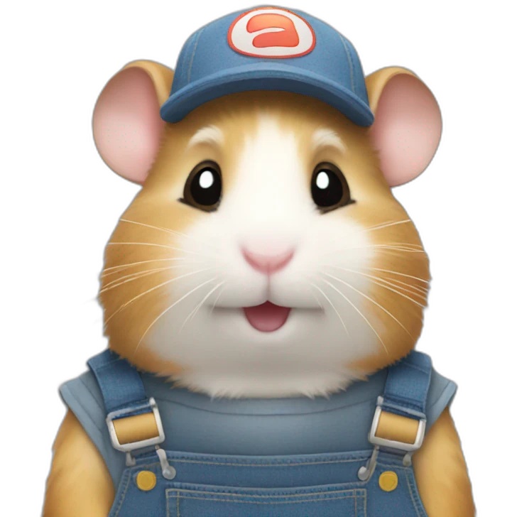 hamster in overalls emoji