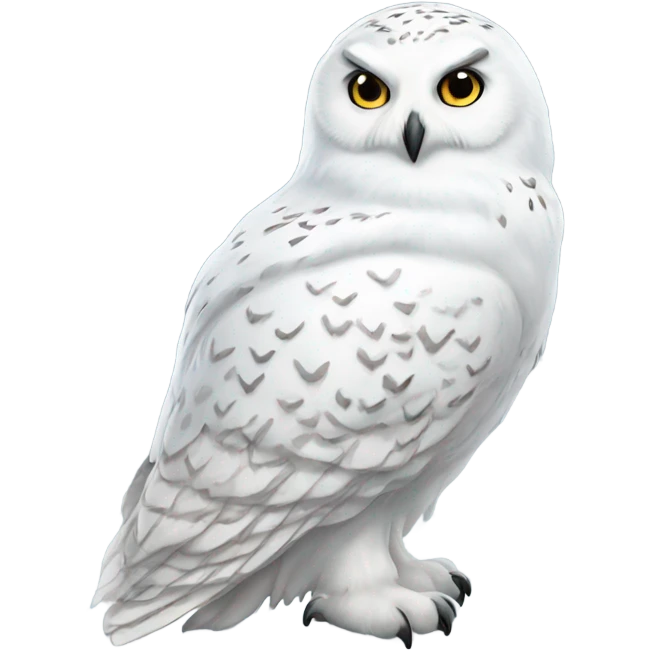 Realistic snow owl emoji