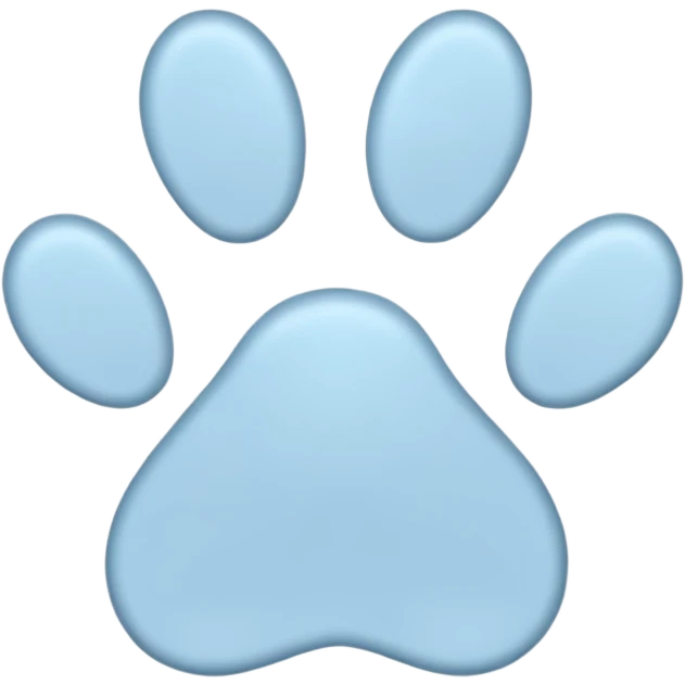 a pastel blue pawprint emoji