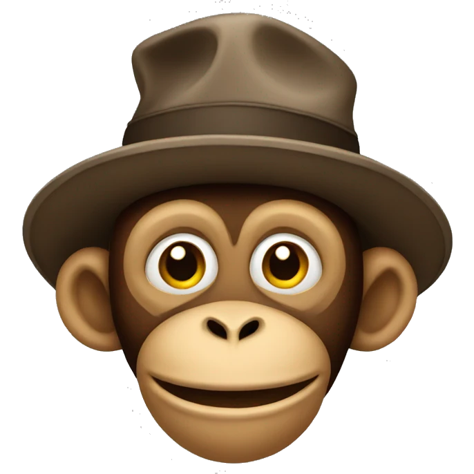 Monkey with hat emoji