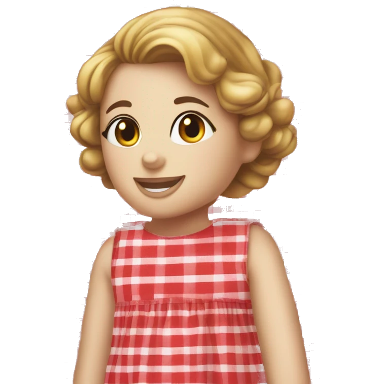 Red and white gingham dress just the dress close up emoji