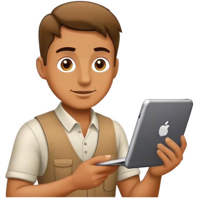 The man is working emoji