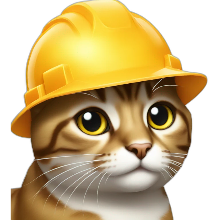 Gato con casco de construccion  emoji