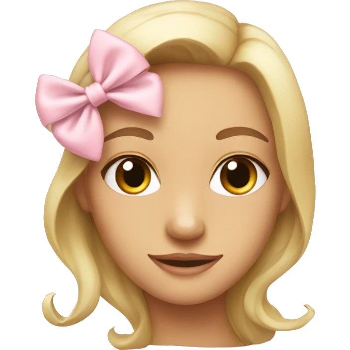 Light pink bows emoji