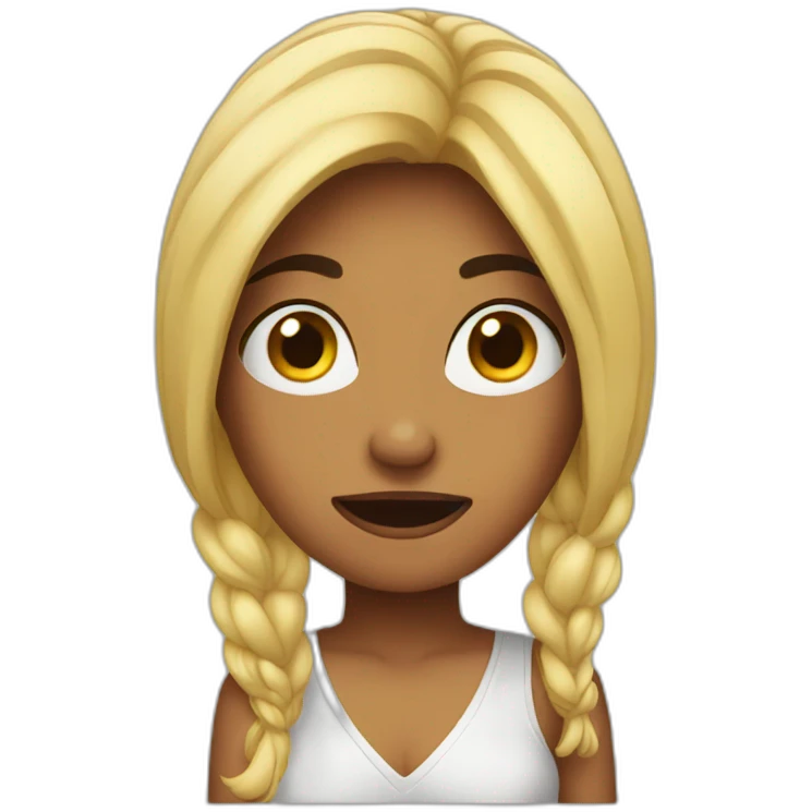 woman with a cringe face emoji