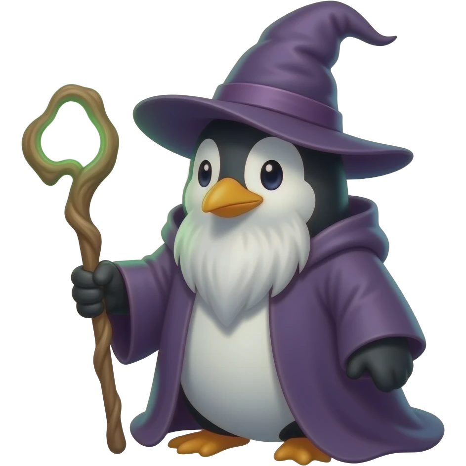 Penguin Wizard emoji