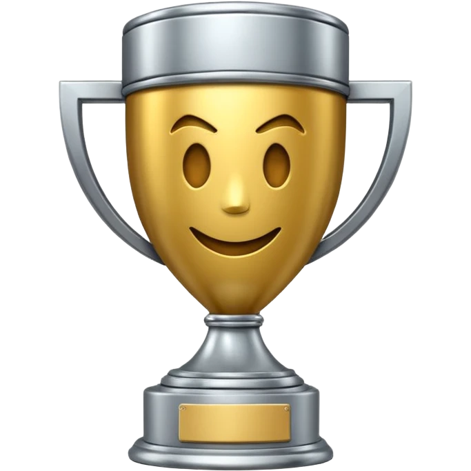 trofeu escrito "PANIC" emoji