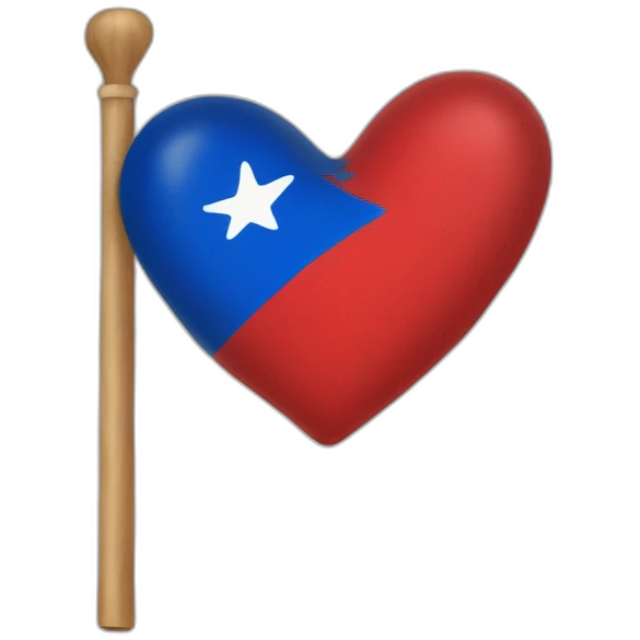 Drapeau chilien dans un cœur  emoji